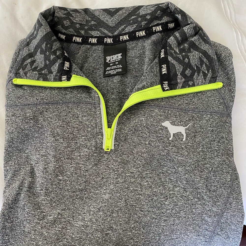 Excellent Condition Pink VS Grey 1/4 Zip